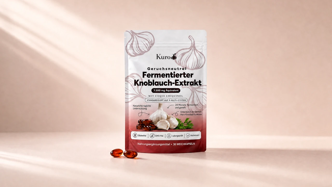 Kuro Fermentierter Knoblauch-Extrakt, Beutel mit zwei Kapseln